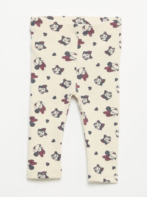 Pack de 2 leggings 'Disney' em malha canelada - Kiabi