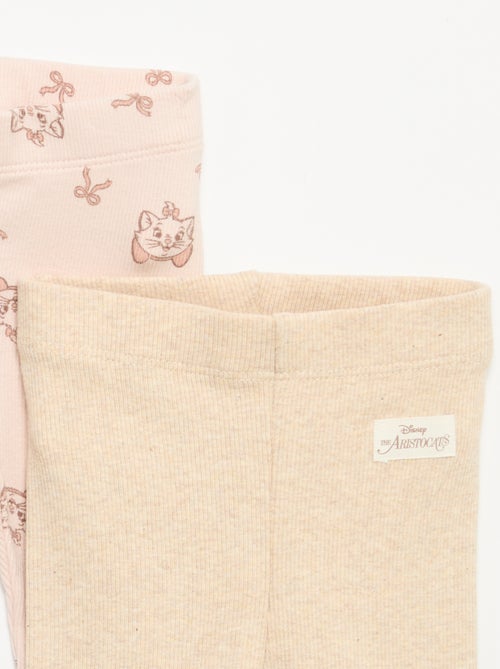 Pack de 2 leggings 'Disney' em malha canelada - Kiabi Pack de 2 leggings 'Disney' em malha canelada - Kiabi
