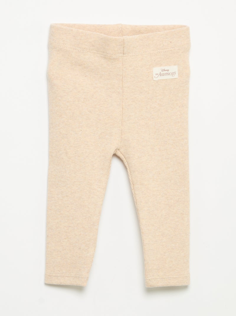 Pack de 2 leggings 'Disney' em malha canelada Rosa - Kiabi