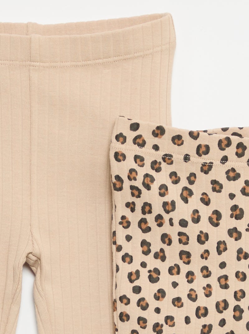 Pack de 2 leggings flare Bege - Kiabi