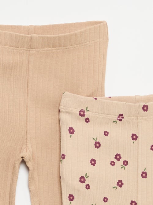Pack de 2 leggings flare - Kiabi Pack de 2 leggings flare - Kiabi