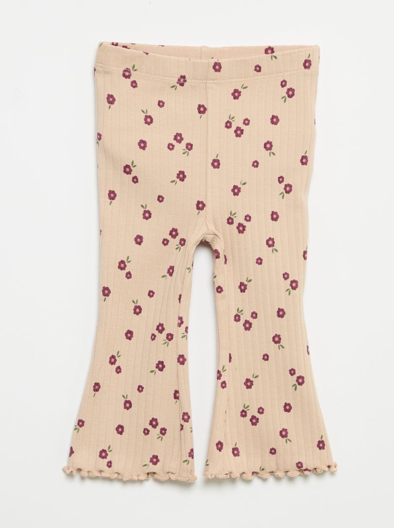 Pack de 2 leggings flare Bege - Kiabi