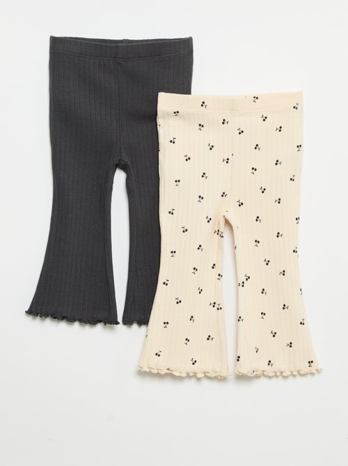Pack de 2 leggings flare - Kiabi Pack de 2 leggings flare - Kiabi