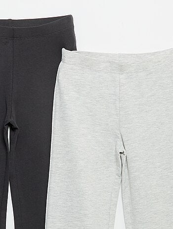 Pack de 2 leggings lisos de corte flare