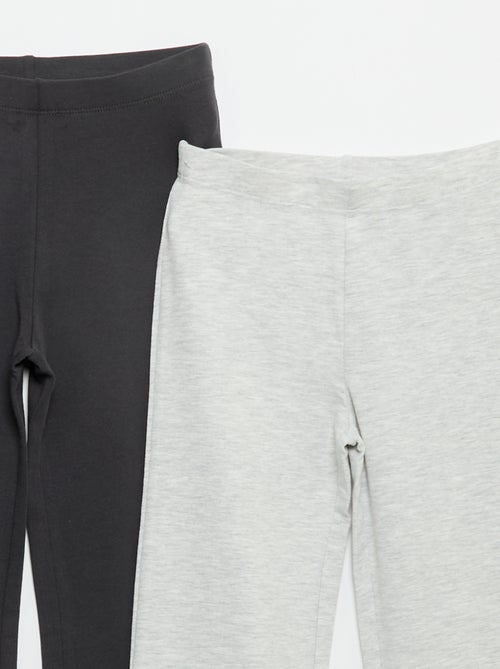 Pack de 2 leggings lisos de corte flare - Kiabi