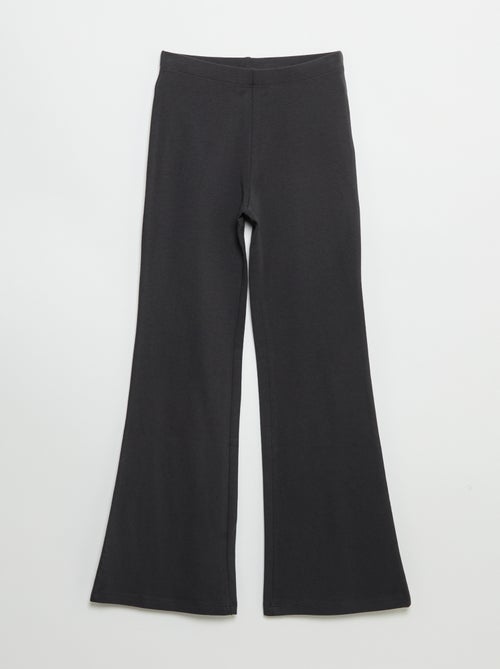 Pack de 2 leggings lisos de corte flare - Kiabi