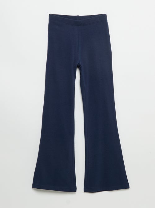 Pack de 2 leggings lisos de corte flare - Kiabi