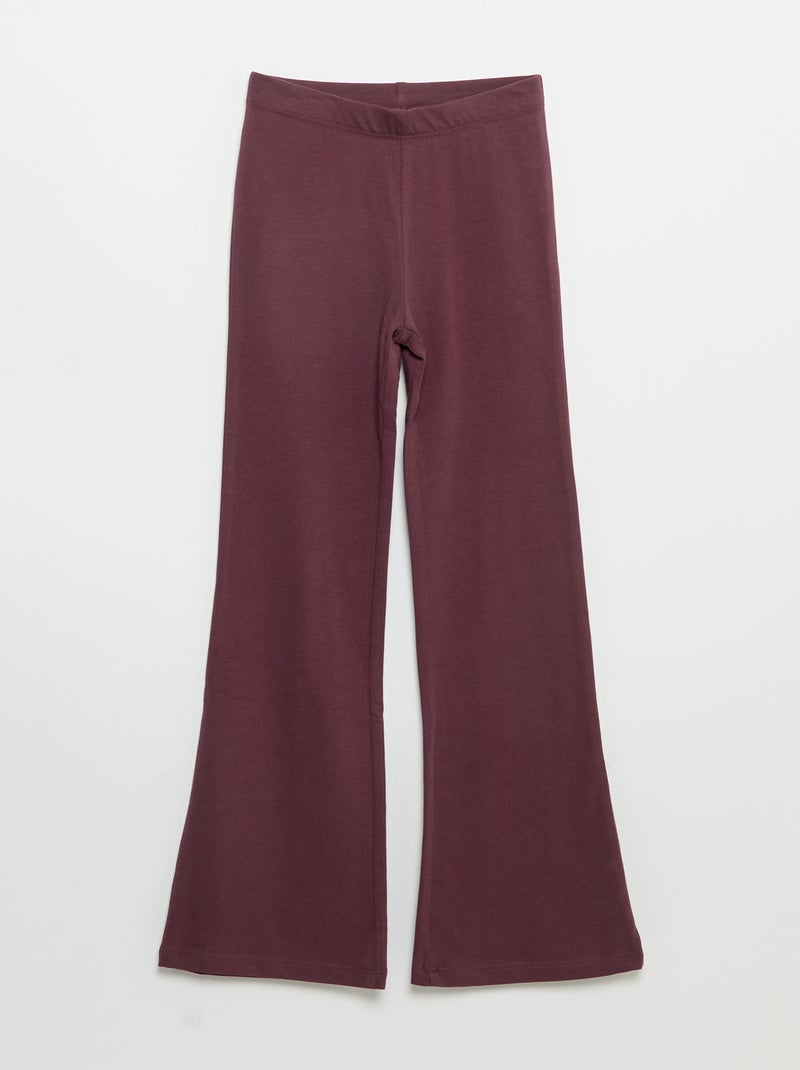 Pack de 2 leggings lisos de corte flare Preto - Kiabi