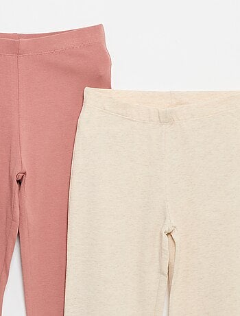 Pack de 2 leggings lisos de corte flare