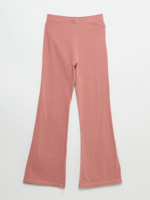 Pack de 2 leggings lisos de corte flare - Kiabi