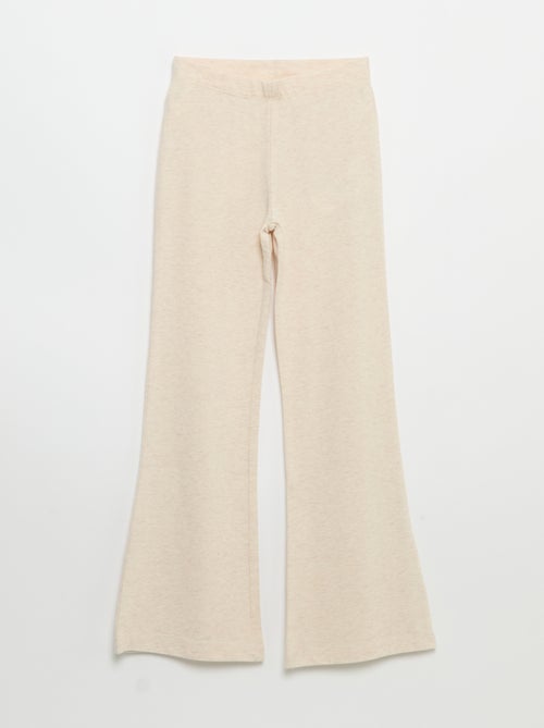 Pack de 2 leggings lisos de corte flare - Kiabi