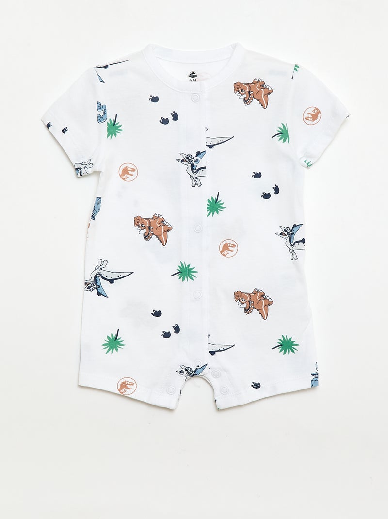 Pack de 2 macacões de bebé 'Jurassic World' Branco - Kiabi