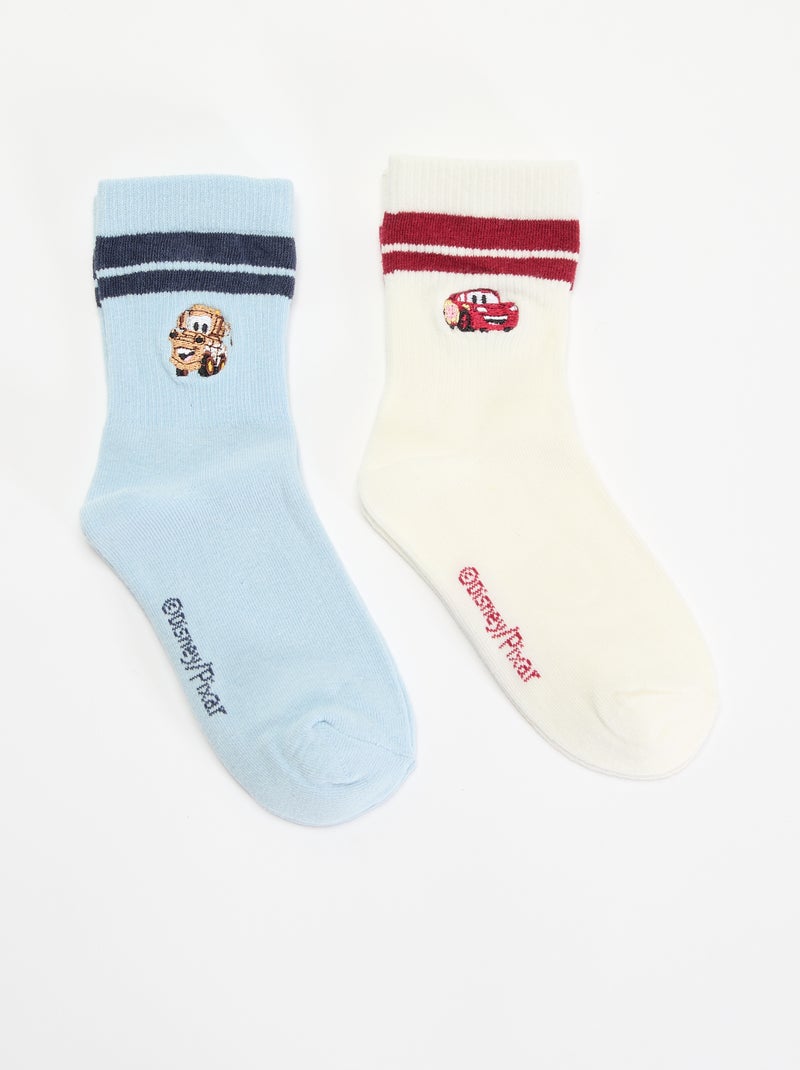Pack de 2 meias bordadas 'Disney' Azul - Kiabi