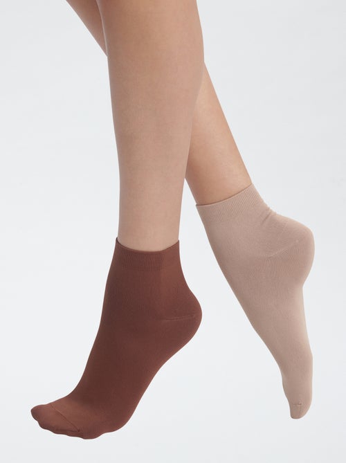 Pack de 2 meias lisas 'DIM' - Kiabi