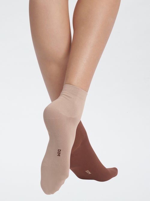 Pack de 2 meias lisas 'DIM' - Kiabi