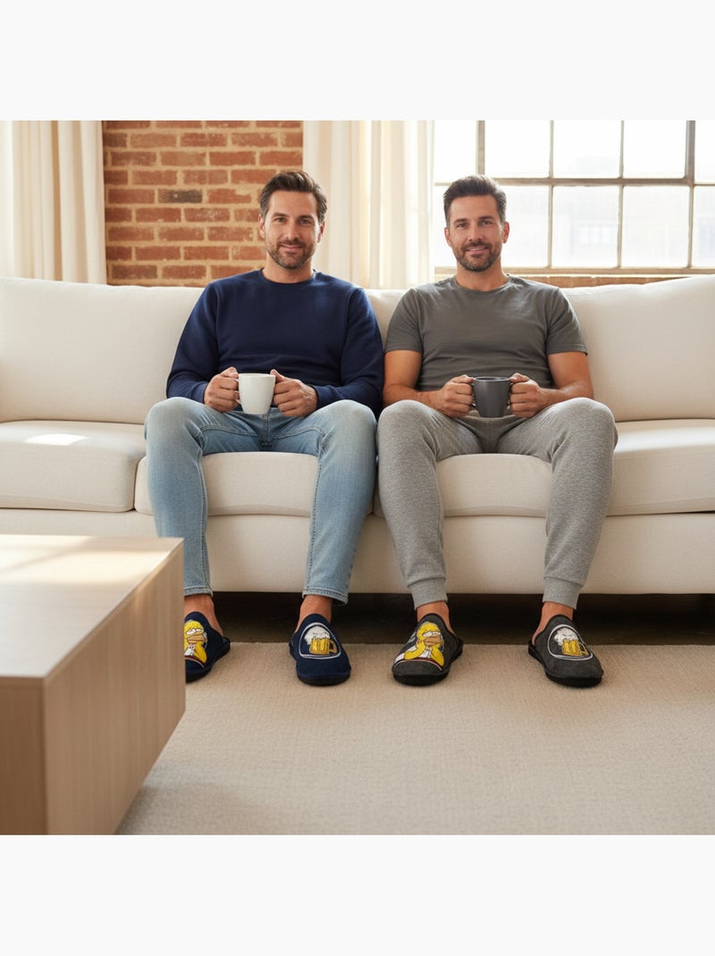Pack de 2 pares chinelos mules homem fantasia motivo desenho animado ozabi Azul-cinza - Kiabi