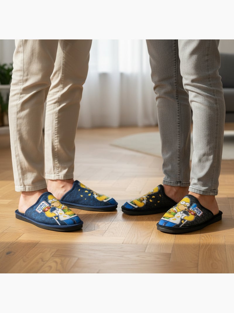 Pack de 2 pares chinelos mules homem fantasia motivo desenho animado ozabi Azul-Preto - Kiabi
