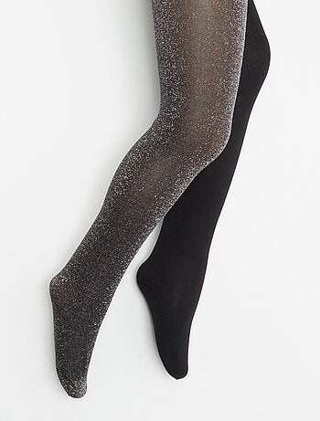 Pack de 2 pares de collants - 1 mate + 1 brilhante