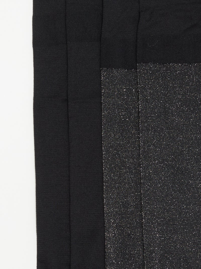 Pack de 2 pares de collants - 1 mate + 1 brilhante Preto - Kiabi
