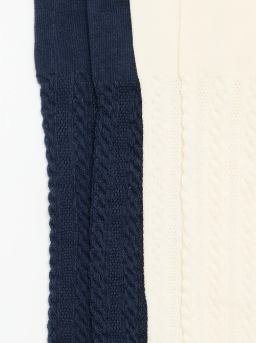 Pack de 2 pares de collants de malha fantasia - Kiabi