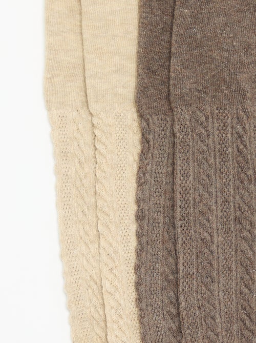 Pack de 2 pares de collants de malha fantasia - Kiabi
