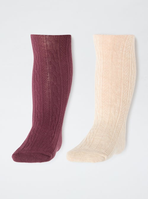 Pack de 2 Pares de Collants de Malha - Kiabi