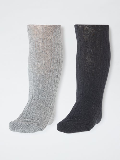 Pack de 2 Pares de Collants em Malha - Kiabi