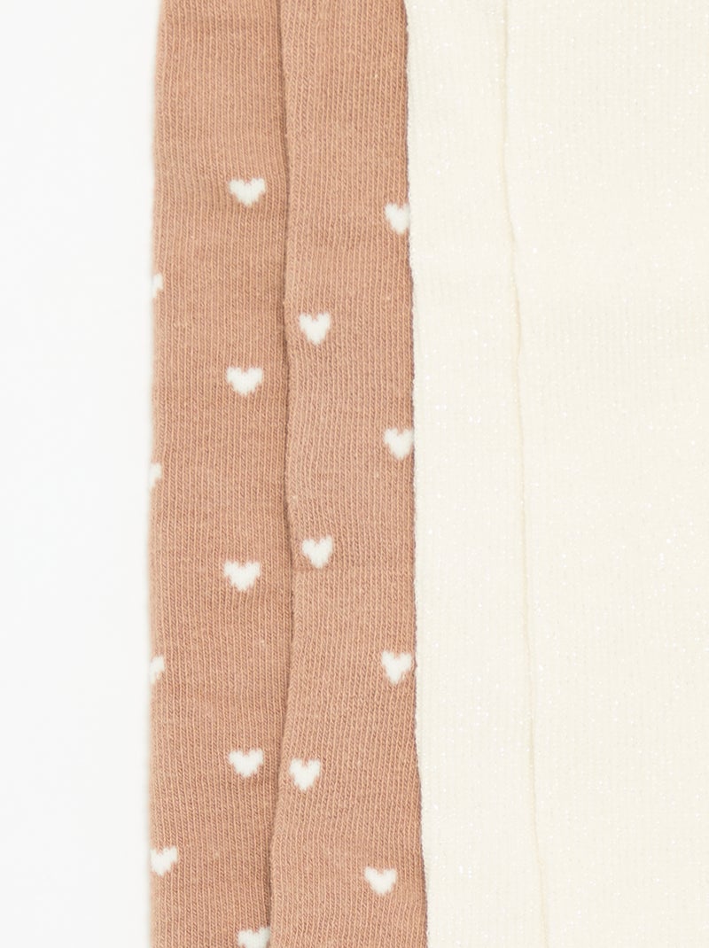 Pack de 2 pares de collants fantasia Bege - Kiabi
