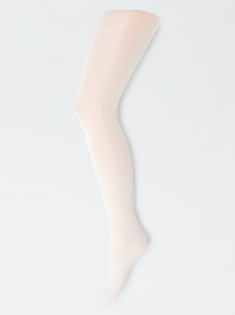 Pack de 2 pares de collants leves Branco - Kiabi