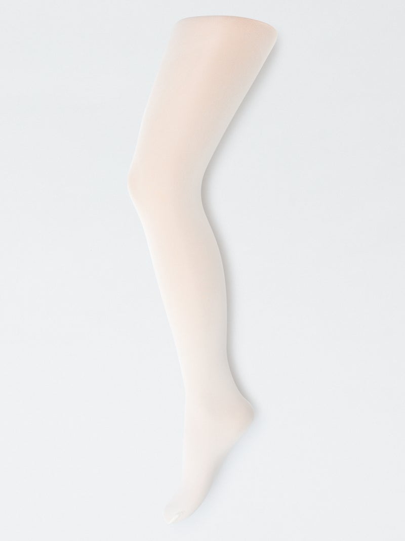 Pack de 2 pares de collants leves Branco - Kiabi
