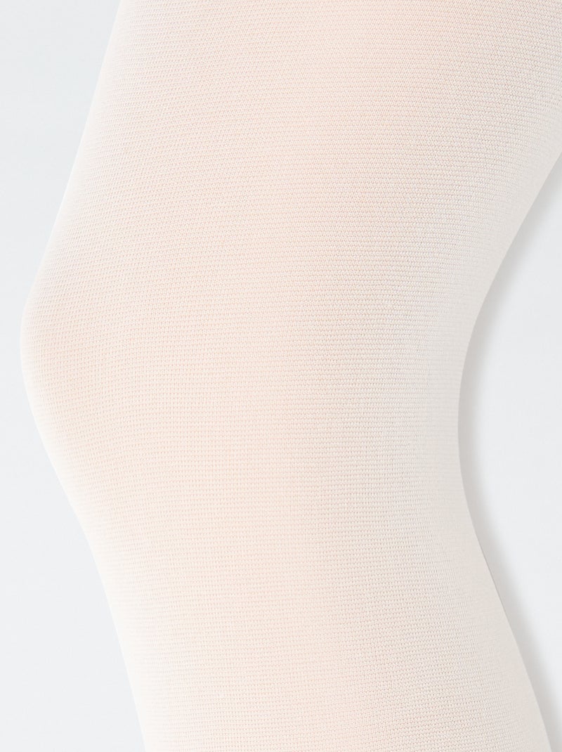 Pack de 2 pares de collants leves Branco - Kiabi