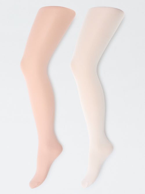 Pack de 2 pares de collants leves - Kiabi