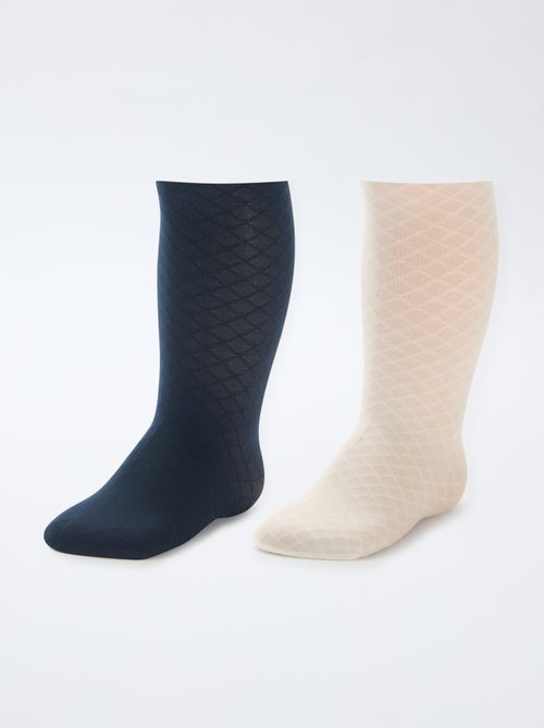 Pack de 2 Pares de Collants Ligeiros com Fantasia - Kiabi