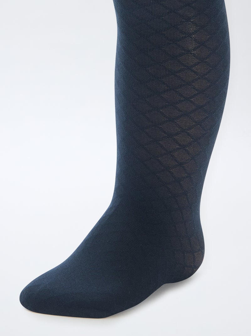 Pack de 2 Pares de Collants Ligeiros com Fantasia AZUL - Kiabi