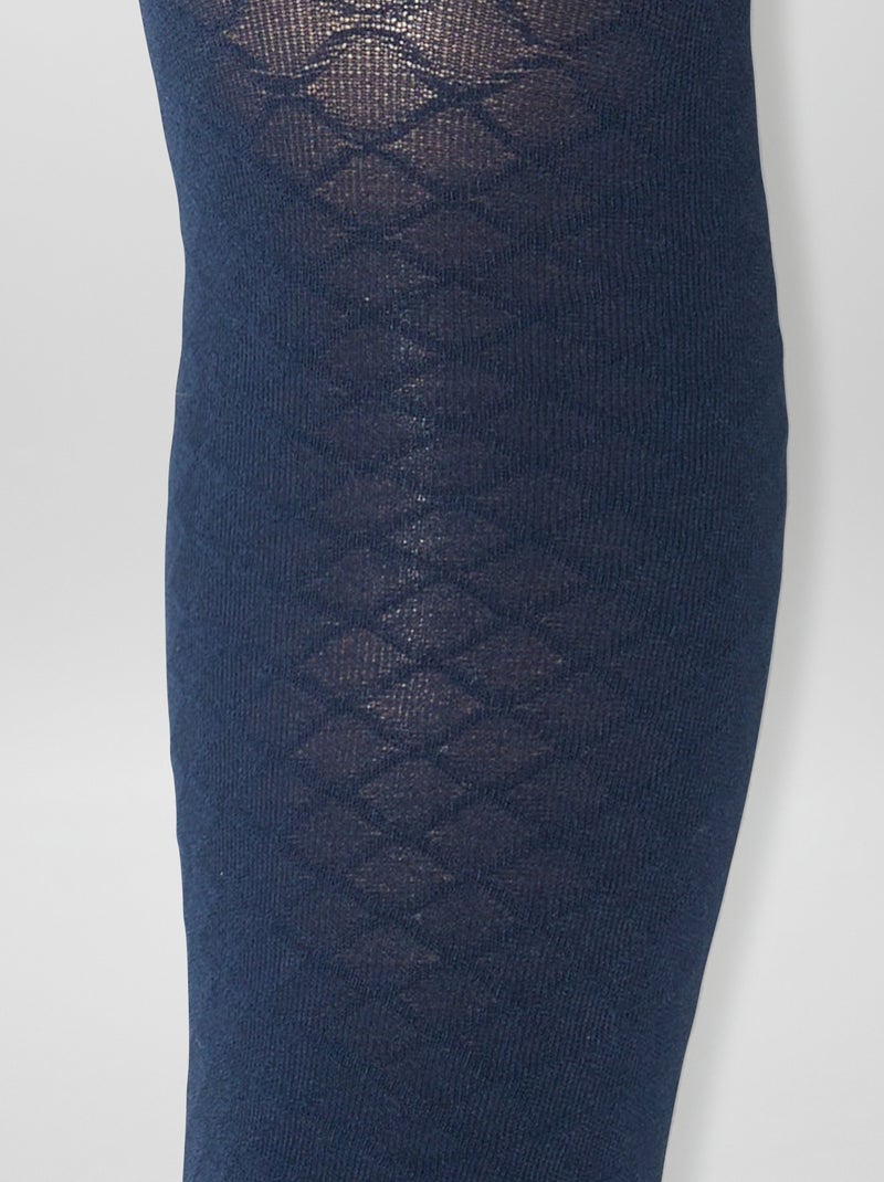 Pack de 2 Pares de Collants Ligeiros com Fantasia AZUL - Kiabi