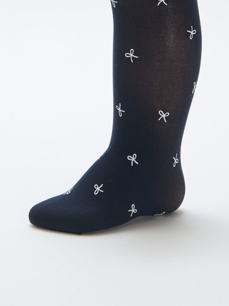 Pack de 2 Pares de Collants Ligeiros Fantasia Azul - Kiabi