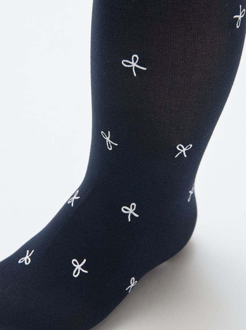 Pack de 2 Pares de Collants Ligeiros Fantasia Azul - Kiabi