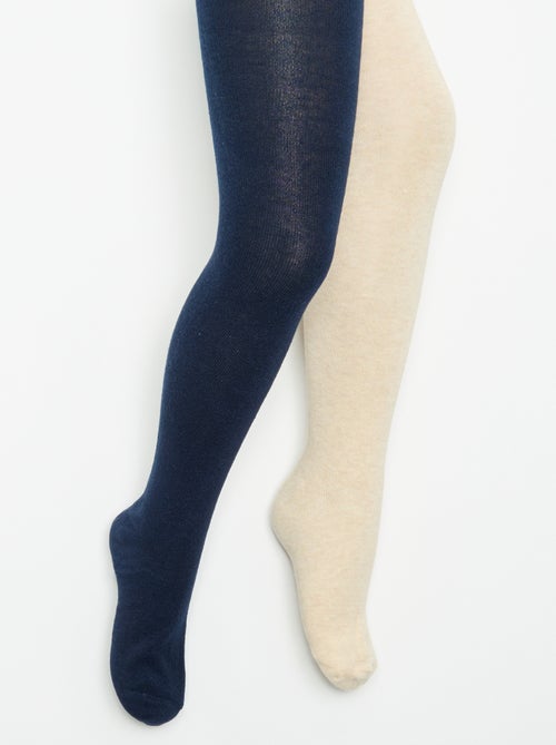 Pack de 2 pares de collants lisos - Kiabi Pack de 2 pares de collants lisos - Kiabi