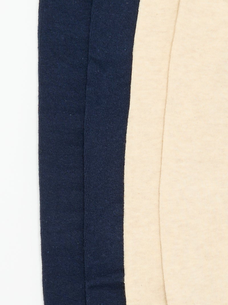 Pack de 2 pares de collants lisos Azul - Kiabi