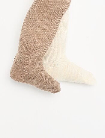 Pack de 2 pares de collants lisos