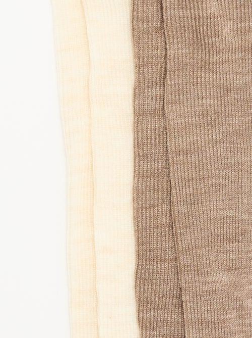 Pack de 2 pares de collants lisos - Kiabi