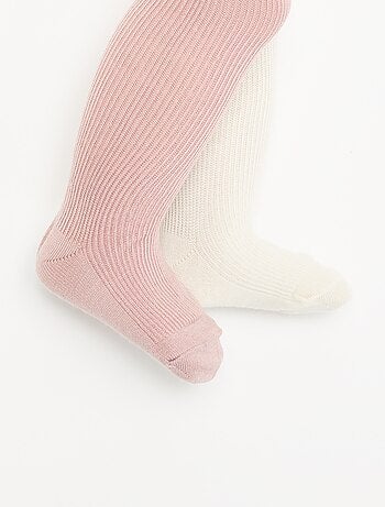 Pack de 2 pares de collants lisos
