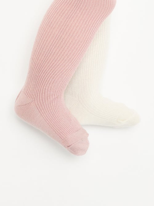 Pack de 2 pares de collants lisos - Kiabi