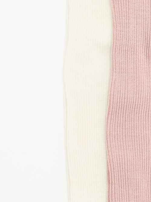Pack de 2 pares de collants lisos - Kiabi