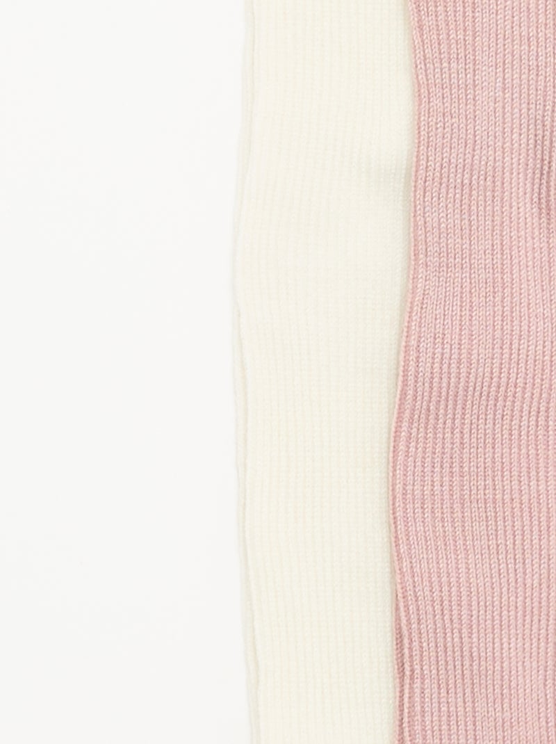 Pack de 2 pares de collants lisos Rosa - Kiabi