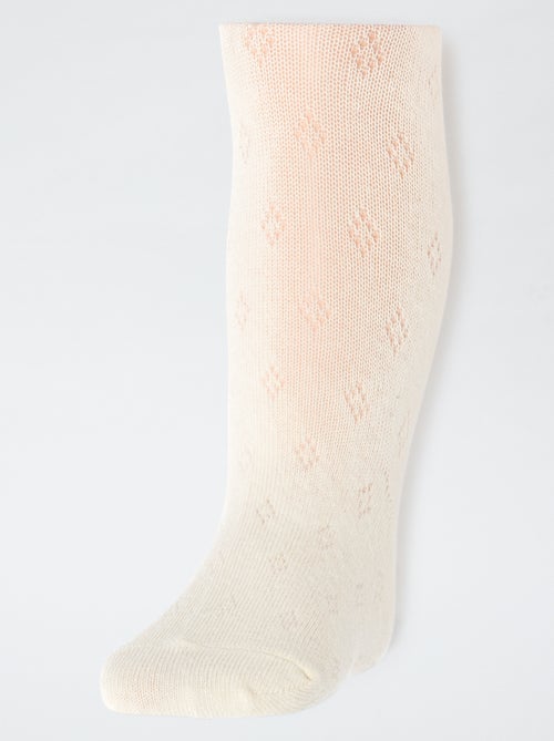 Pack de 2 pares de collants quentes com padrão de malha - Kiabi