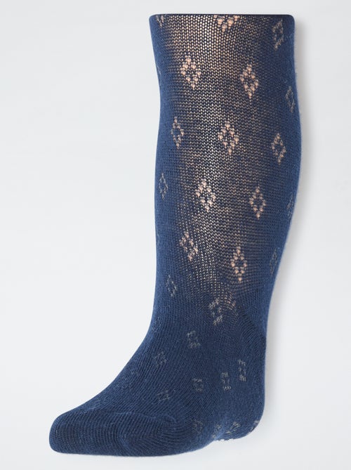 Pack de 2 pares de collants quentes com padrão de malha - Kiabi