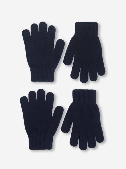 Pack de 2 pares de luvas de malha - Kiabi