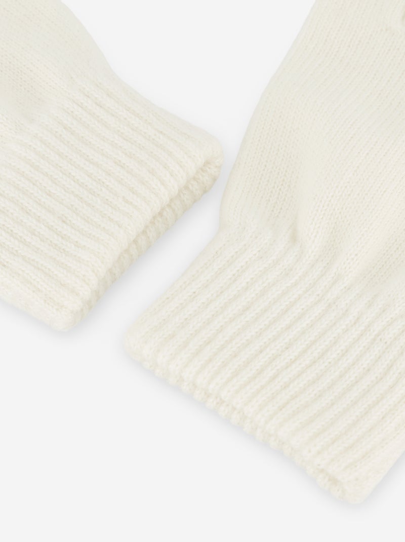 Pack de 2 pares de luvas de malha Bege - Kiabi