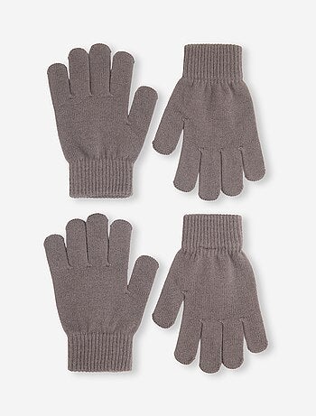 Pack de 2 pares de luvas de malha